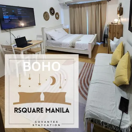 Boho Rsquare Manila - With Pool Access Apartment